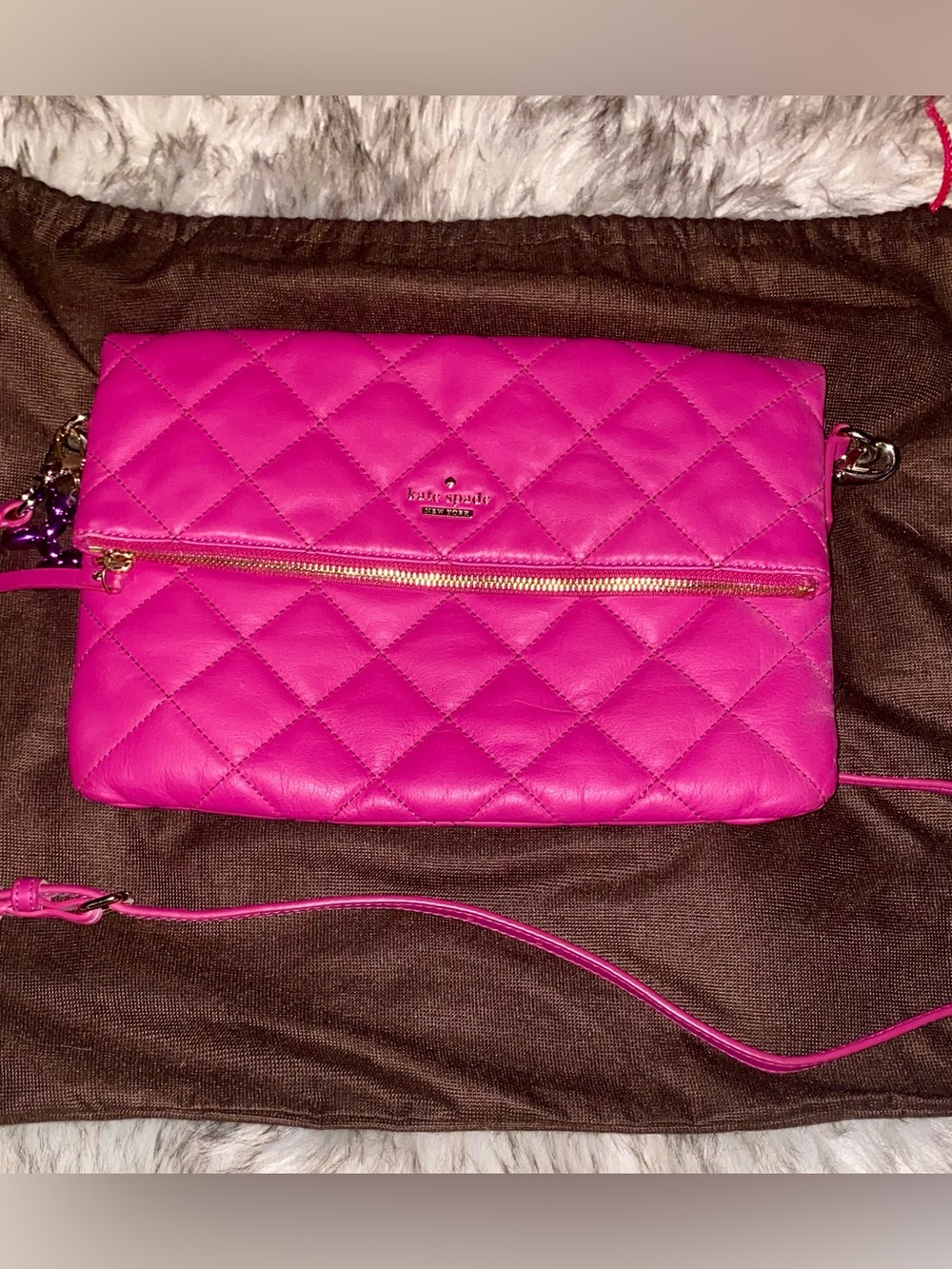 Kate Spade New York Emerson Place Carson Berry Tartlet Pink Travel Crossbody bag